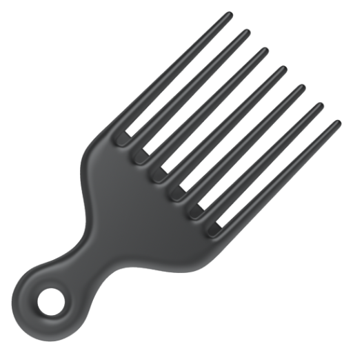 Emoji Lược Afro Pick 🪮 dạng 3D