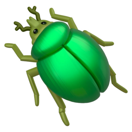 Emoji Bọ cánh cứng 🪲 dạng 3D