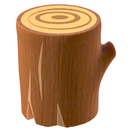 Emoji Gỗ 🪵 dạng 3D