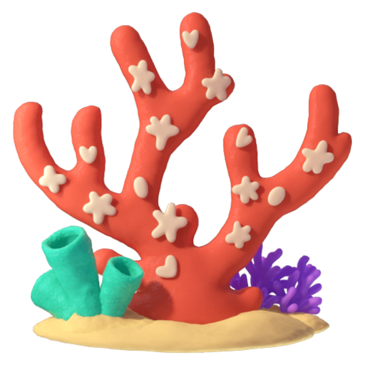 Emoji San hô 🪸 dạng 3D