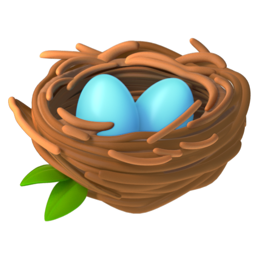 Emoji Tổ có trứng 🪺 dạng 3D
