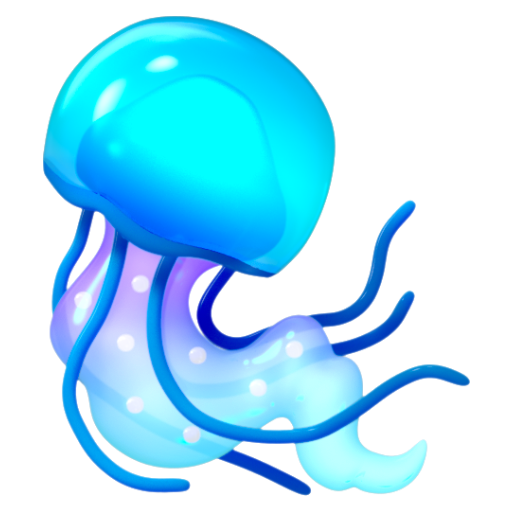 Emoji Sứa 🪼 dạng 3D