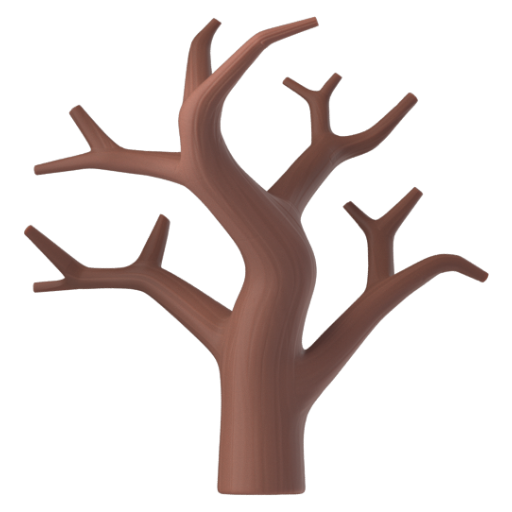 Emoji Cây trụi lá 🪾 dạng 3D