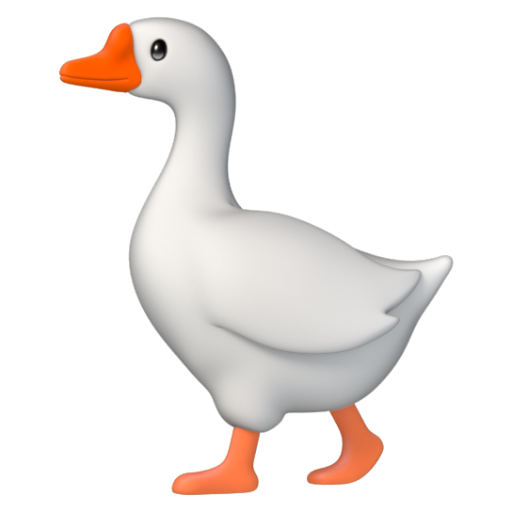 Emoji Con ngỗng 🪿 dạng 3D