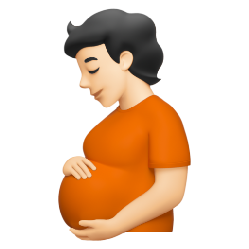 Emoji Người mang bầu: màu da sáng 🫄🏻 dạng 3D