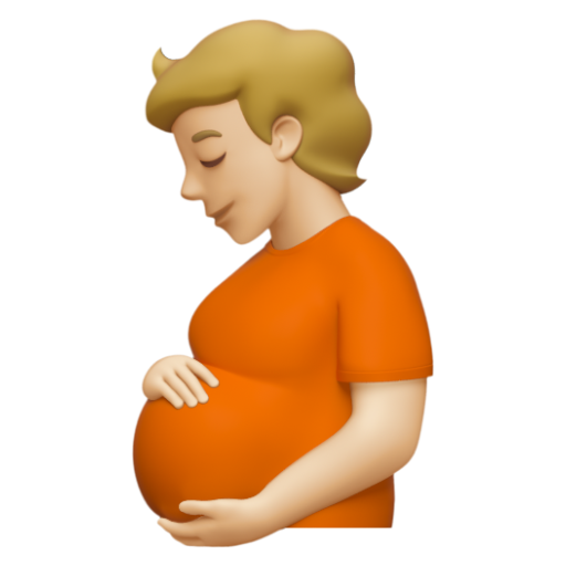 Emoji Người mang bầu: màu da sáng trung bình 🫄🏼 dạng 3D