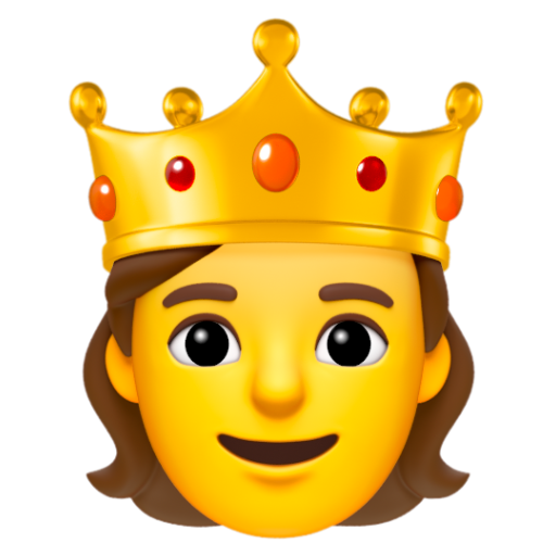 Emoji Người đội vương miện 🫅 dạng 3D