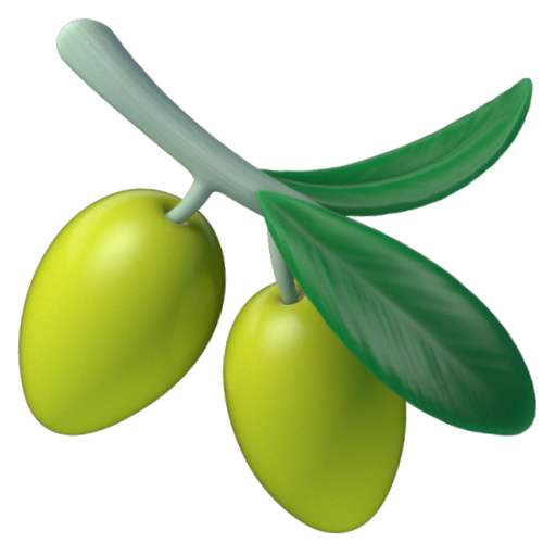 Emoji Ôliu 🫒 dạng 3D