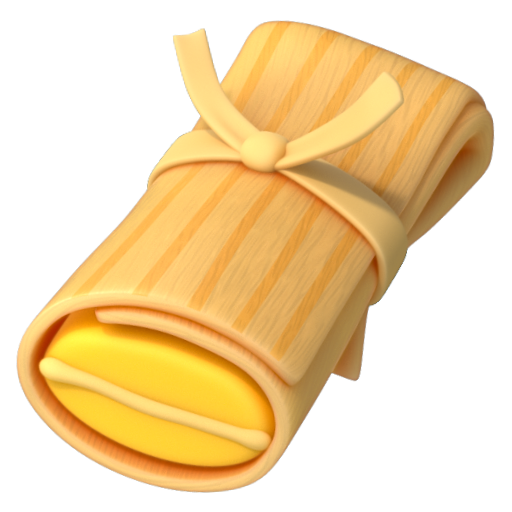 Emoji Bánh tamale 🫔 dạng 3D