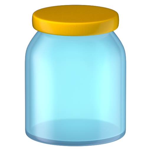 Emoji Bình đựng 🫙 dạng 3D