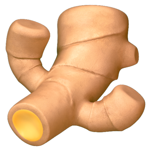 Emoji Củ gừng 🫚 dạng 3D