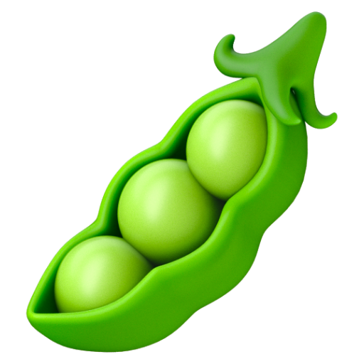 Emoji Đậu Hà Lan 🫛 dạng 3D