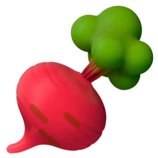 Emoji Rau củ 🫜 dạng 3D