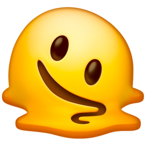 Emoji Mặt tan chảy 🫠 dạng 3D