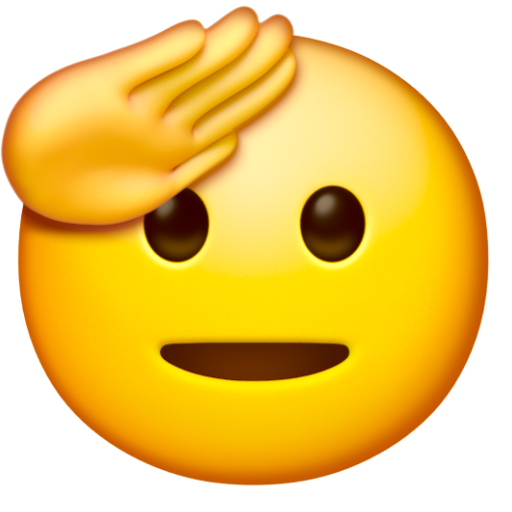 Emoji Mặt chào 🫡 dạng 3D