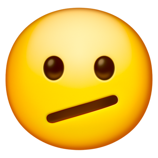 Emoji Mặt có miệng xiên 🫤 dạng 3D