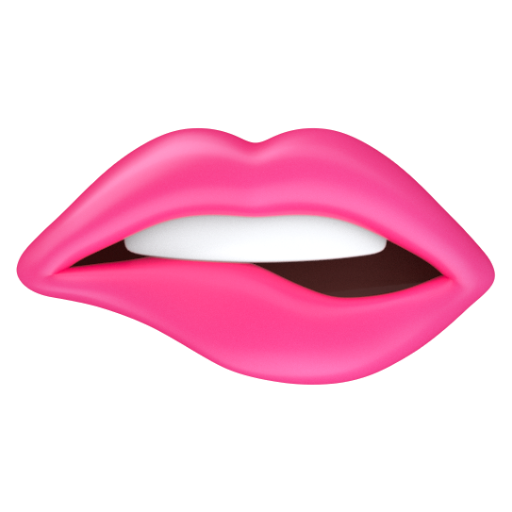 Emoji Cắn môi 🫦 dạng 3D