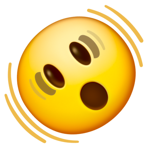 Emoji Mặt lắc 🫨 dạng 3D
