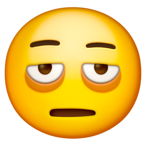 Emoji Mặt có túi mắt 🫩 dạng 3D