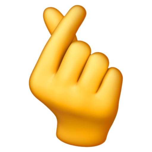 Emoji Bàn tay với ngón trỏ và ngón cái bắt chéo 🫰 dạng 3D