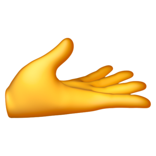 Emoji Bàn tay có lòng bàn tay hướng lên 🫴 dạng 3D