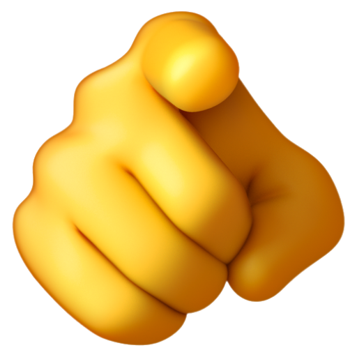 Emoji Ngón trỏ chỉ vào người xem 🫵 dạng 3D
