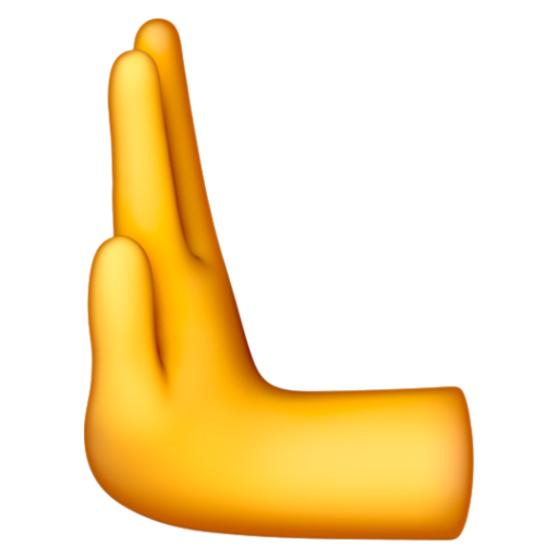 Emoji Bàn tay đẩy sang trái 🫷 dạng 3D