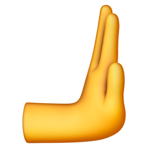 Emoji Bàn tay đẩy sang phải 🫸 dạng 3D
