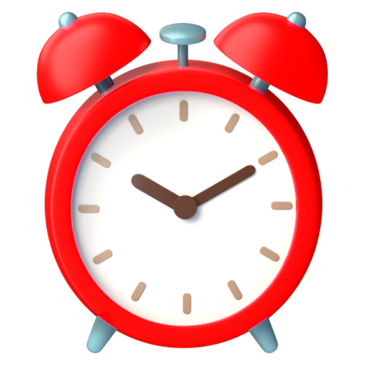 Emoji Đồng hồ báo thức ⏰ dạng 3D