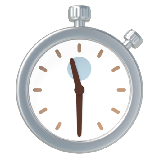 Emoji Đồng hồ bấm giờ ⏱ dạng 3D