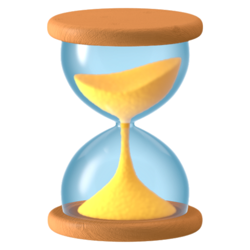 Emoji Đồng hồ cát đang chảy ⏳ dạng 3D
