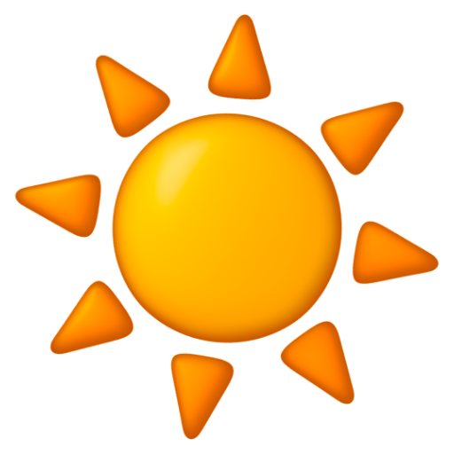 Emoji Mặt trời ☀ dạng 3D