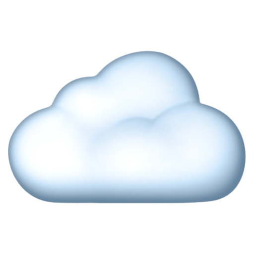 Emoji Đám mây ☁ dạng 3D