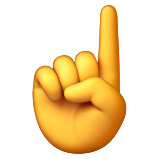 Emoji Ngón trỏ chỉ lên trên ☝ dạng 3D