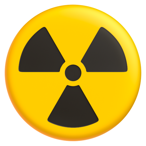 Emoji Phóng xạ ☢ dạng 3D