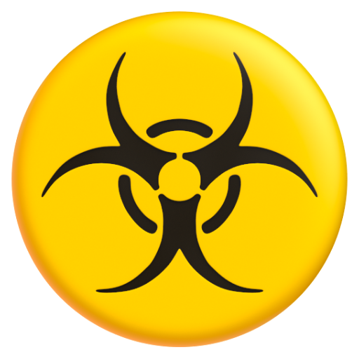 Emoji Nguy hiểm sinh học ☣ dạng 3D