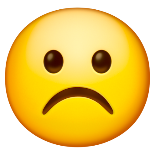 Emoji Mặt cau mày ☹ dạng 3D