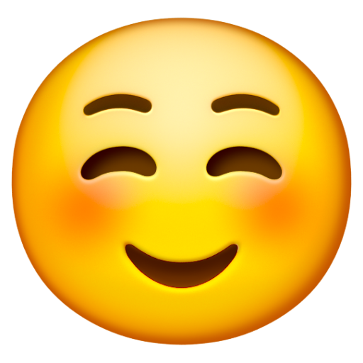 Emoji Mặt cười ☺ dạng 3D