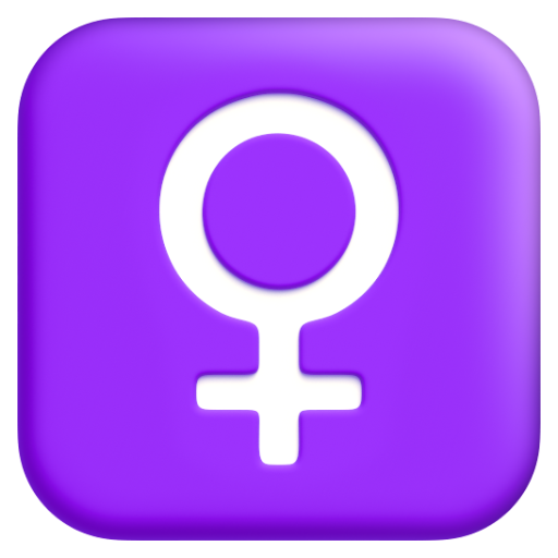 Emoji Ký hiệu nữ ♀ dạng 3D