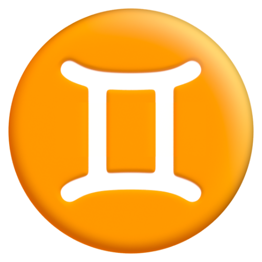 Emoji Cung Song Tử ♊ dạng 3D
