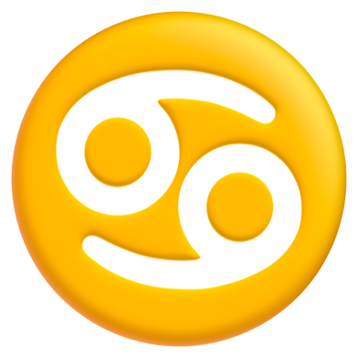 Emoji Cung Cự Giải ♋ dạng 3D