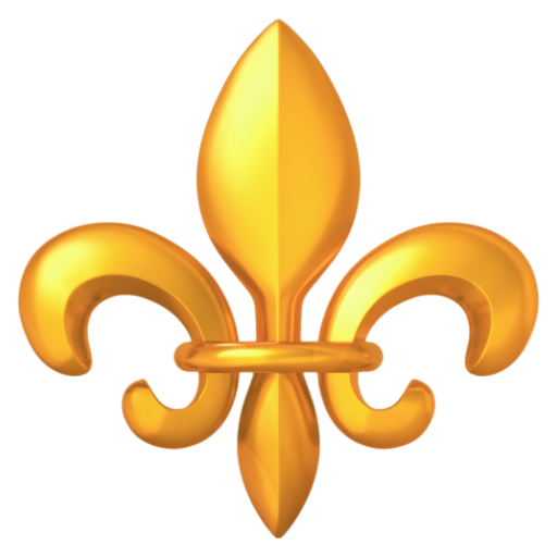 Emoji Hoa diên vĩ ⚜ dạng 3D