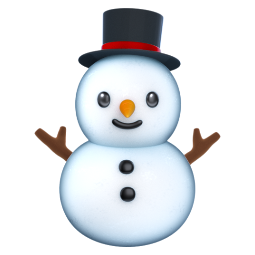 Emoji Người tuyết không có tuyết ⛄ dạng 3D