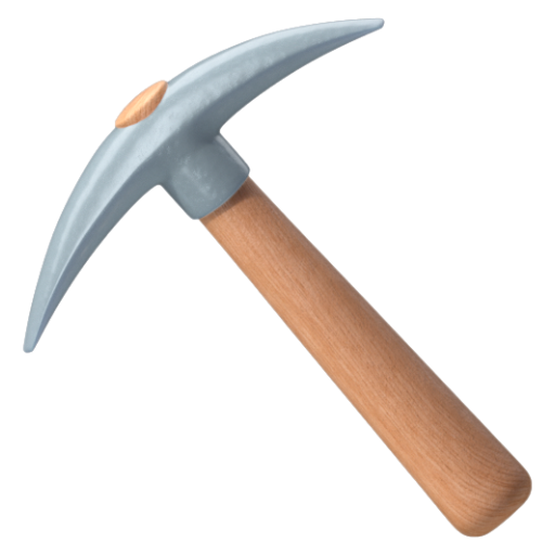 Emoji Búa chim ⛏ dạng 3D