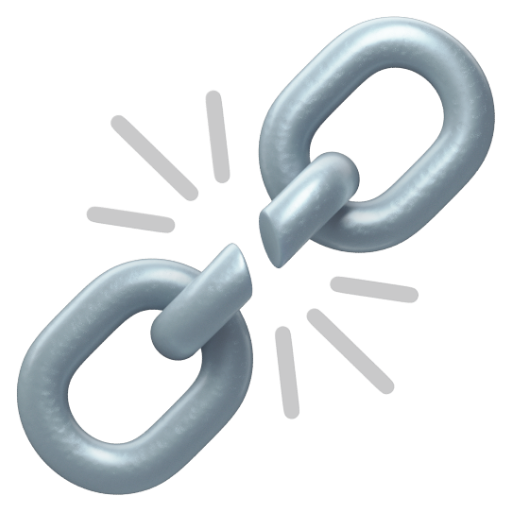 Emoji Xích bị đứt ⛓‍💥 dạng 3D