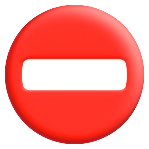 Emoji Cấm vào ⛔ dạng 3D