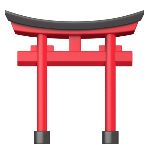 Emoji Đền thờ Nhật Bản ⛩ dạng 3D