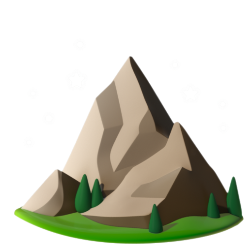 Emoji Núi ⛰ dạng 3D