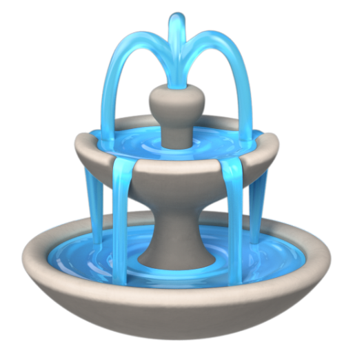 Emoji Đài phun nước ⛲ dạng 3D