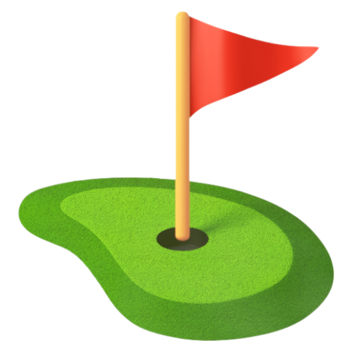 Emoji Cờ trong lỗ ⛳ dạng 3D